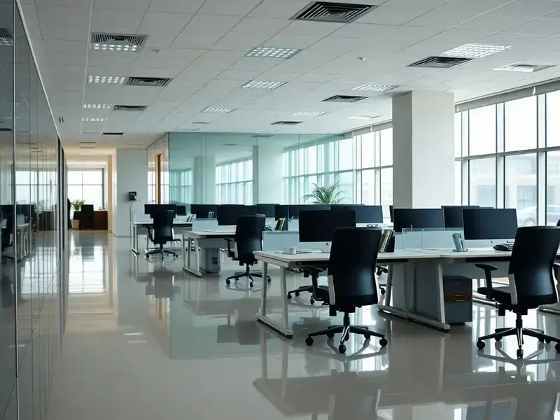 Commercial office floor cleaning